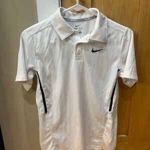 Nike White and Black Performance Polo Shirt
